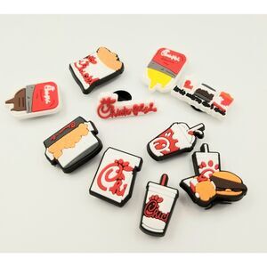 11 Piece Chick-Fil-A Fast Food Shoe Buckles Shoe Charms Decoration Accessories